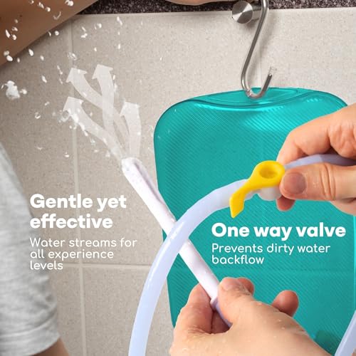 Image of Medi Grade Enema Kit for Adults, 2L Enema Bag for Colon Cleanse, Turquoise