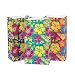 Fun Express Hibiscus Print Paper Bags for Party (1 Dozen) Party Supplies, Paper Treat Bags, Luau Themed