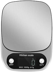 Ininosnp Präzisions-Lebensmittelwaage Digitale Küchenwaage 10kg/1g