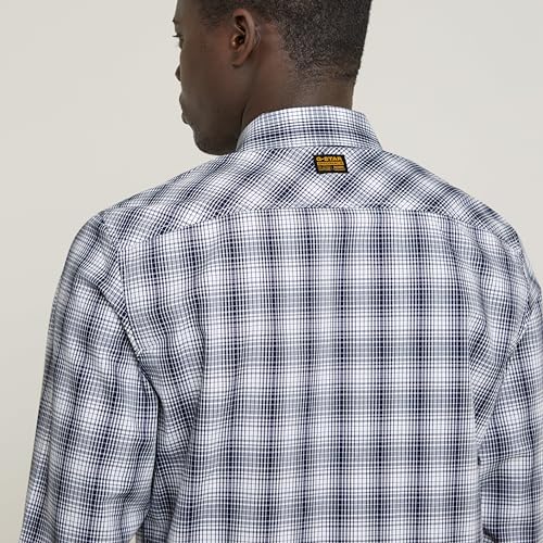 G-STAR Men's Marine Slim Long Sleeve Shirt Mehrfarben (Imperial Blue Liam Check D24963-D531-G296) M – Ansicht 5