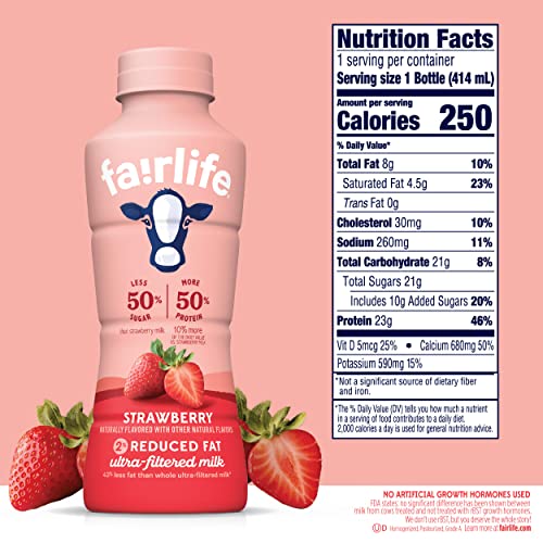 Fairlife 2% Ultra-Filtered Milk Assorted Variety Pack - 14oz - High 23g Protein (8 Pack) In Sanisco Box