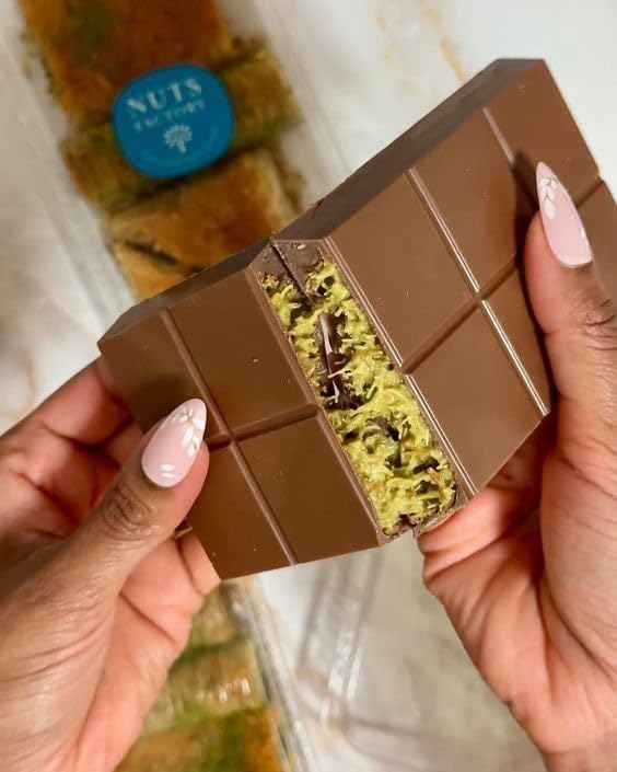 Image of Xmart India Deep Chocolate Molds | Large and Thick Silicone Chocolate Molds for Stuffed Bar | Big Chocolate Candy Mold | Knafeh Pistachio Chocolate | Dubai Kunafa (2 Pcs)