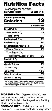 Terrasoul Superfoods Organic Wheat Grass Juice Powder, 20 Ounces - USA Grown