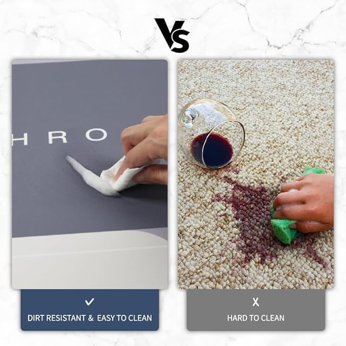 HDR MALL Bathroom mat Square Door Mat Floor Mat Bath Mat Doormat Carpet Rubber Non Slip mat for Home Cushion Mat Absorbent Soft Carpet Quick Dry Dirt Barrier for Office (40x60cm) 3