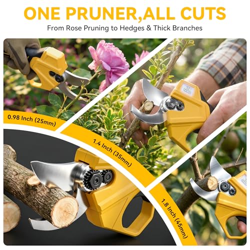 Image of BUYJOY 2-in-1 Electric Pruning Shears & 6 Inch Mini Chainsaw