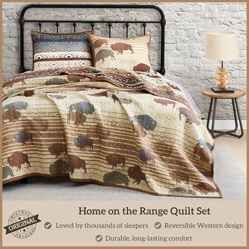Image of Paseo Road Home on the Range 3 Piece King Cotton Quilt Set Western Bedding