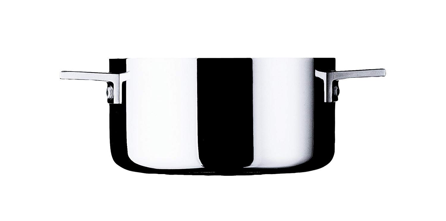 Mepra Attiva 20 cm Casserole Pot, 2 Handle, Tri-ply, Stainless Steel Finish, Aluminum Core, Dishwasher-safe