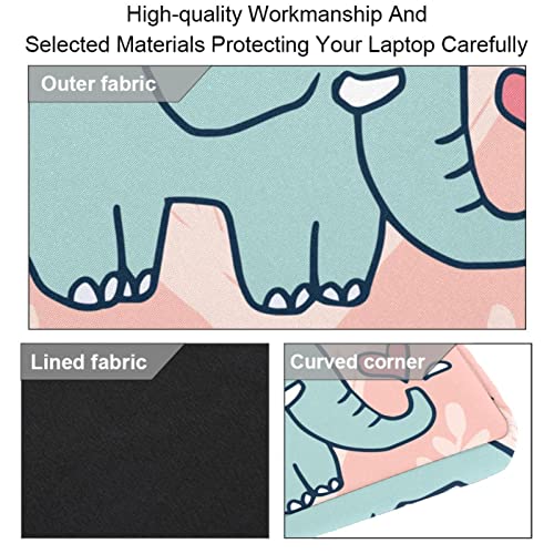 Bandolera para portátil de 13 pulgadas y tableta con estampado de elefante multicolor 3
