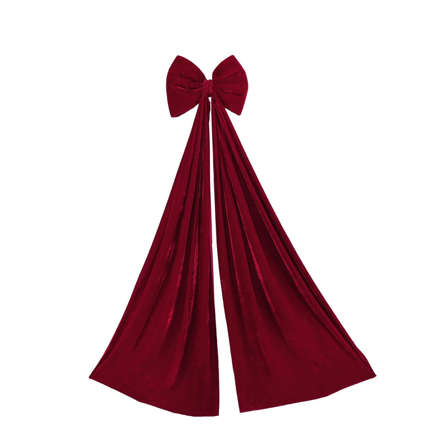 Lazo para árbol de Navidad extra grande, rojo y grande, lazo de terciopelo, lazo de Navidad, lazo decorativo, lazo de terciopelo, rojo, 41 x 178 cm