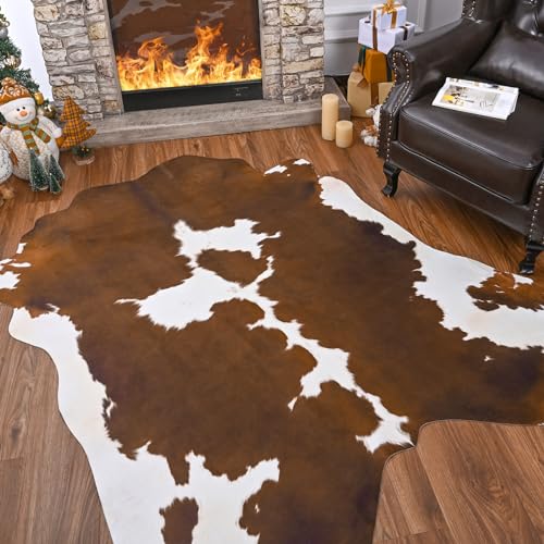 Tapete decorativo estilo piel de vaca 121x89 cm faux miniatura 1