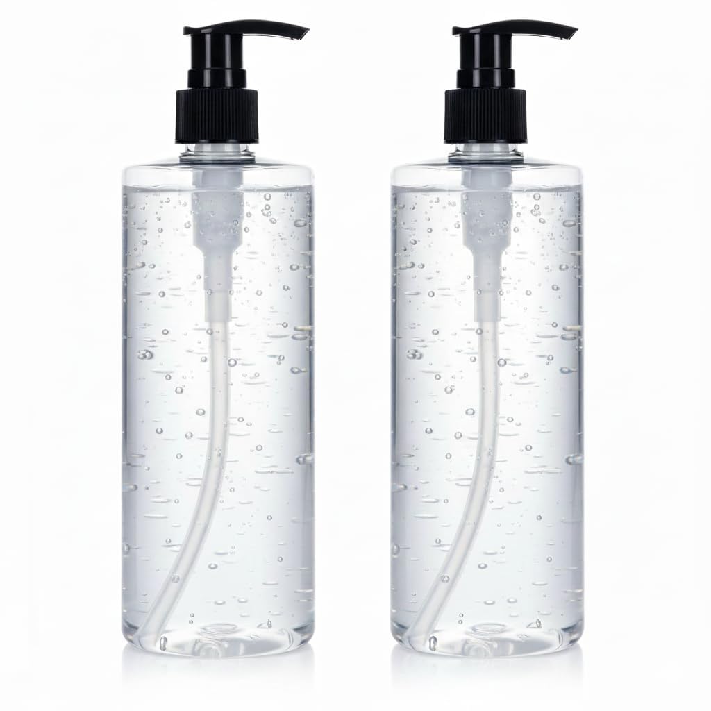 ERZA 500ml Empty Refillable Pump Bottle (Pack of 2) | Leak-Proof Transparent Plastic Dispenser Bottles for Handwash, Sanitizer, Shampoo, Lotion & Multipurpose Use-image-37
