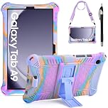 KATUMO Silicone Case For Samsung Galaxy Tab A9 8.7 inch (SM-X110/ SM-X115/ SM-X117), Soft Rubber Cover with Stylus Pen Shoulder Strap, Case for Galaxy Tab A9 8.7 inch