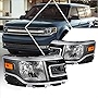 OE Direct Replacement Headlight Assembly Compatible with Ford Flex 13-19 | Headlamps with Black Housing Amber Corner