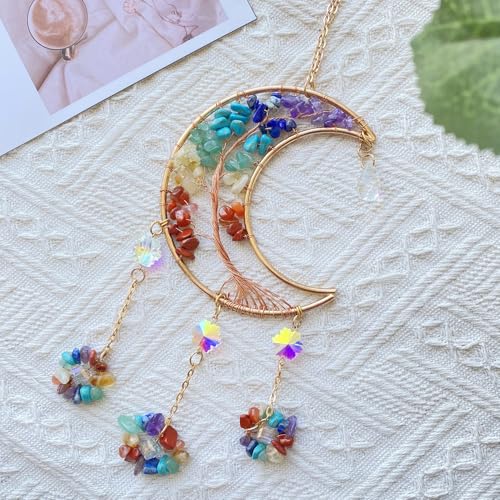 Atrapasoles de Luna de Cristal 7 Chakras - 50% OFF