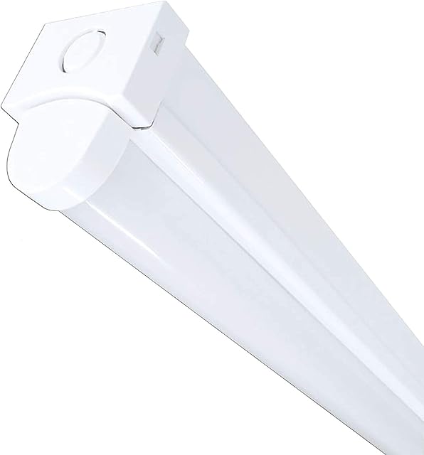 Bright Source LED Batten Fitting 6ft 1800mm Single 48w 4000 K Cool White Energy Saving 5280 Lumen Indoor IP20 for Kitchen, Bathroom, Garage