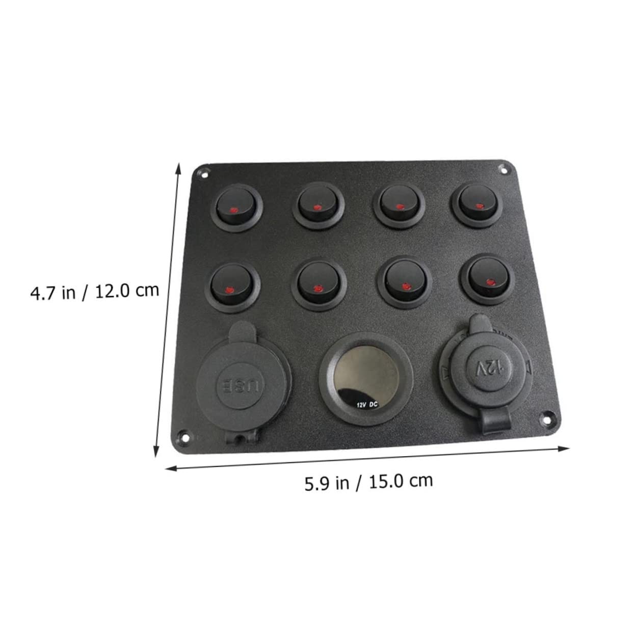 Pannello Di Sicurezza Impermeabile a 8 Pulsanti Voltmetro Doppia Porta Usb Per Camper Caricabatterie Da Auto 4.2a