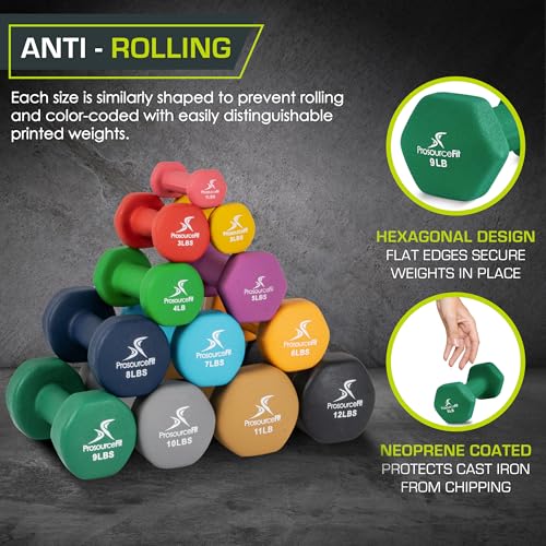 Image of ProsourceFit Neoprene Dumbbell Coated for Non-Slip Grip