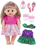 GAGAKU 12 Inch Baby Doll with Hair - Full Vinyl Dolls for Toddlers, First Baby Dolls with Accessories for Girls Ages 3+ Years Old