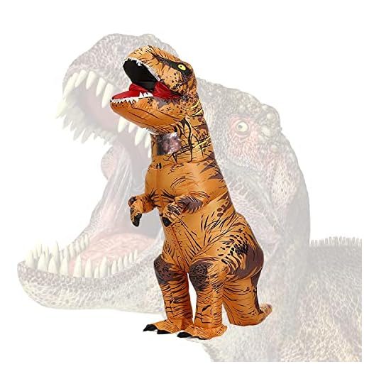 BAJENA - Disfraz, de dinosaurio, hinchable, para adulto y niño, para Halloween, fiesta, carnaval o navidad, para hombres y mujeres (110-150 cm)