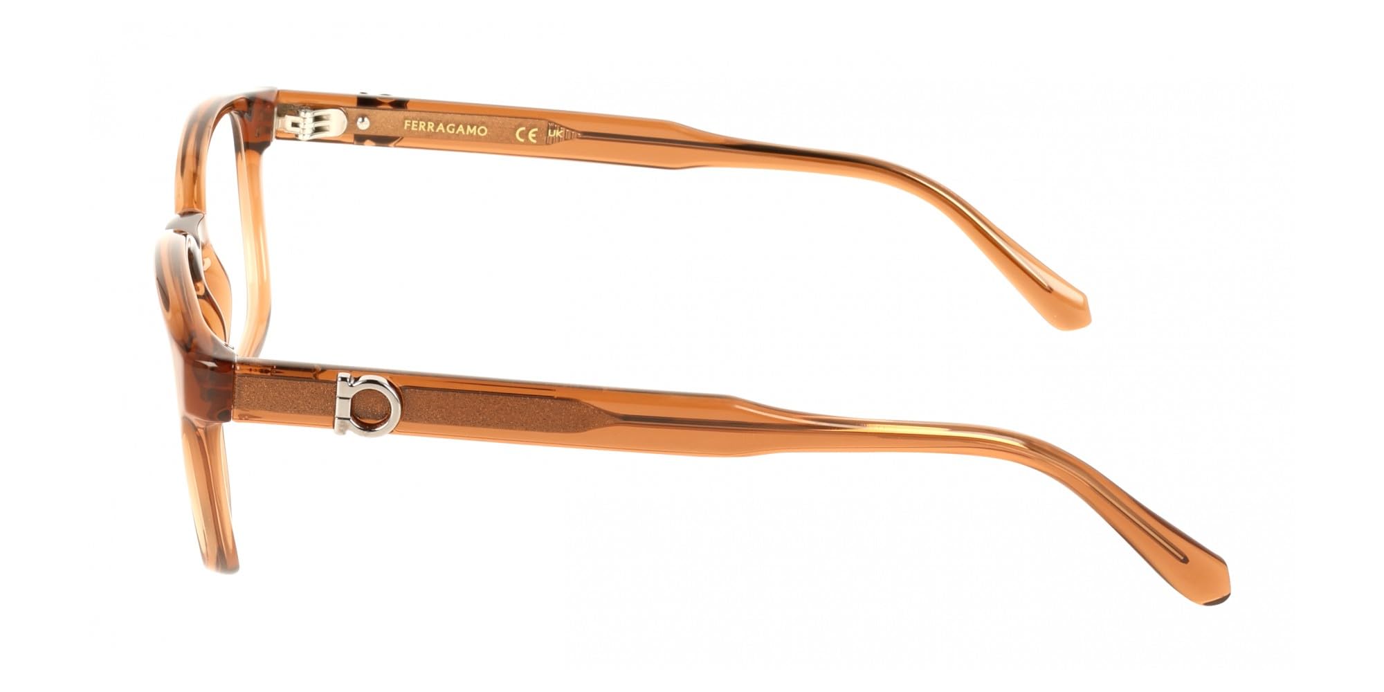 GAFAS FERRAGAMO SF3027E - C: TRANSPARENT BROWN Eye Size: 52 Bridge: 20 Cura della persona e salute