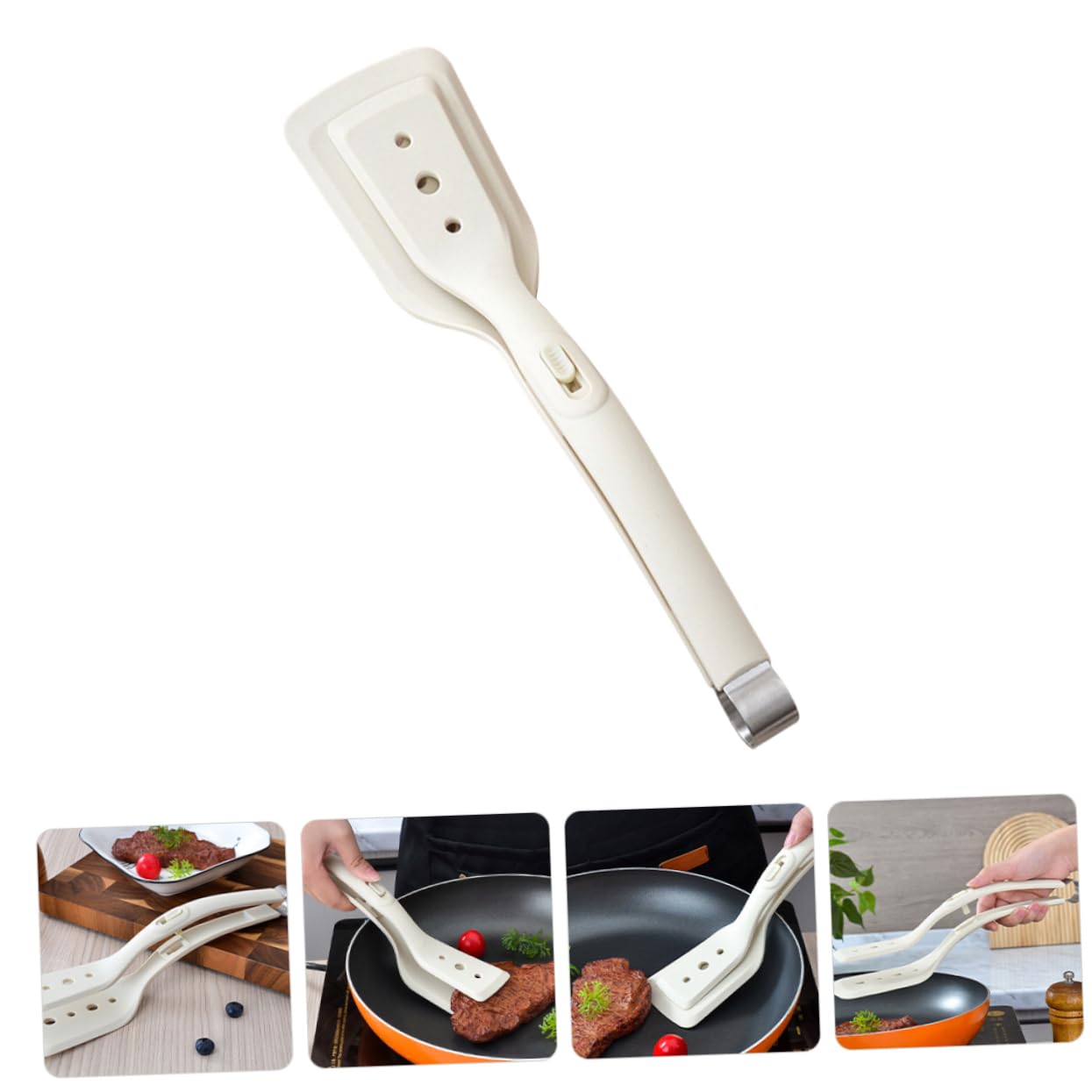 Ciieeo 5stücke Küchen-silikon-spatelzange Hitzebeständige Vielseitige Bbq-klammer Für Grillen Braten Und Servieren Ergonomischer Griff Für Und Gemüse