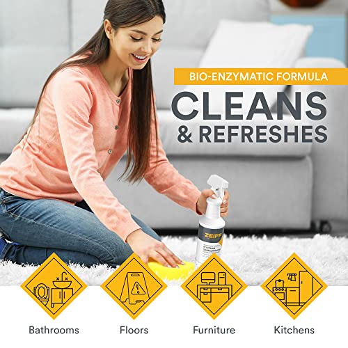 Zeiff Pet Stain And Odor Remover - Pet Odor Eliminator For Home And Professional Use - Pet Urine Enzyme Cleaner To Break Up Tough Stains - Carpet Stain Remover For Dog Urine And Cat Pee, Feces, Fluids #TOP2