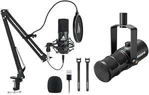Amazon.com: MAONO AU-A04 USB Microphone with PD400X Dynamic Microphone ...