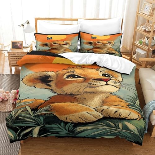 Housse de couette lionceau microfibre anti acarien pour peau sensible