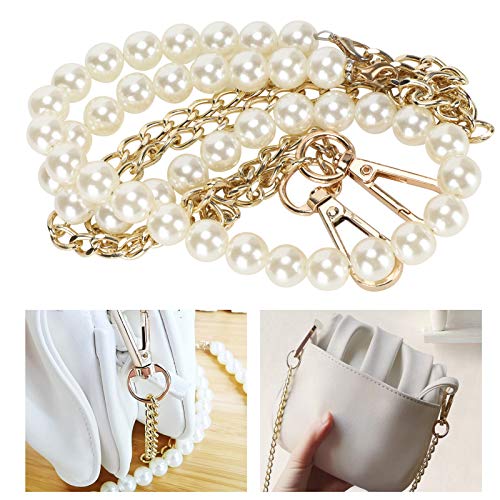 Alça de pérola falsa, alça de pérola de imitação, elegante para bolsa de ombro