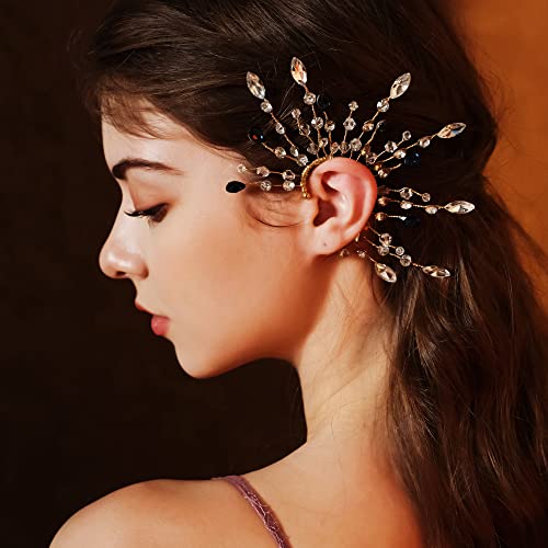 Rhinestone Elf Ear Cuff Fairy Flower Single Left Handmade Earring For Women #TOP1