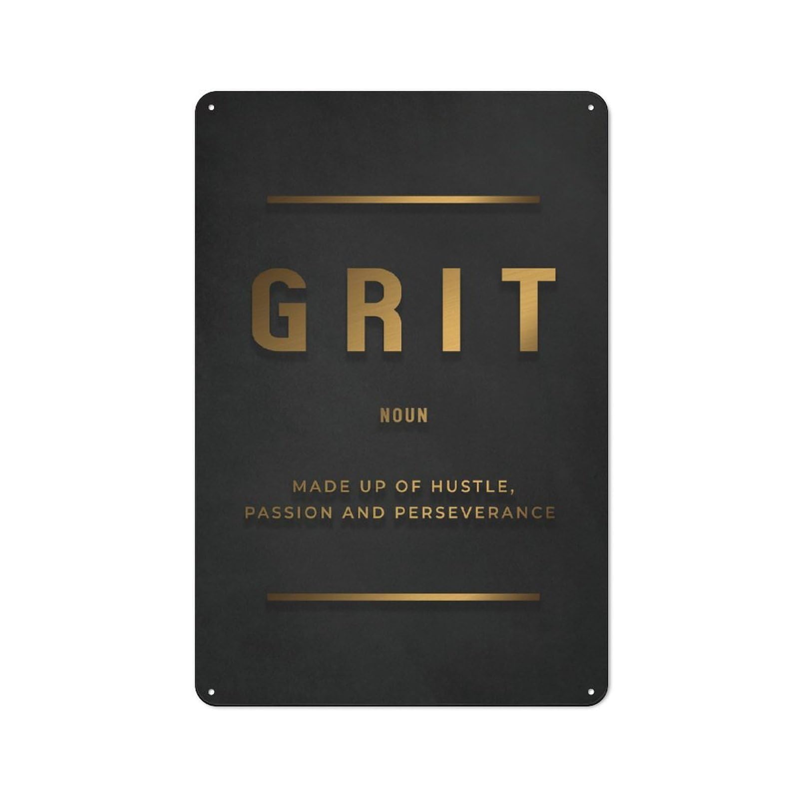 Junmoney Style-7 Grit Definition Industrial Metal Wall Decor 30X20cm, Retro Metal Sign For Workshop, Basement, Shed Or Games Room