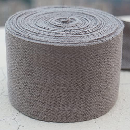 Funornam 2Inch 10Yard Cotton Tufting Carpet Rug Binding Tape Edge Bias Binding Webbing Ribbon For Diy Craft Sewing (Grey) #TOP2