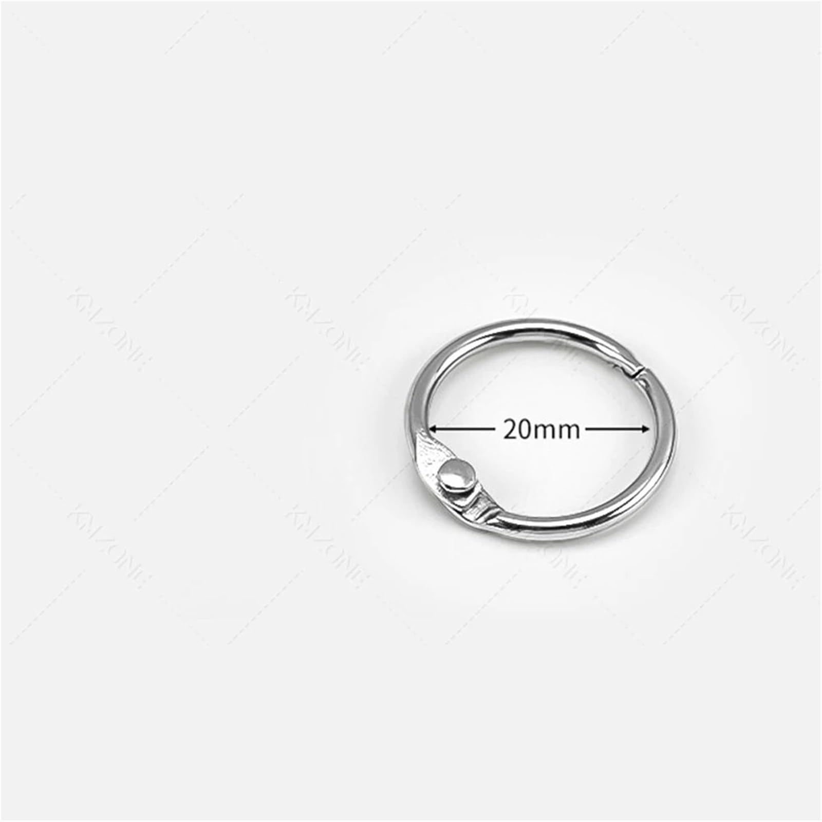 100 anelli in metallo da 20 mm per album fai da te a fogli mobili per libri e ufficio vincolante per album fotografico portachiavi cerchio