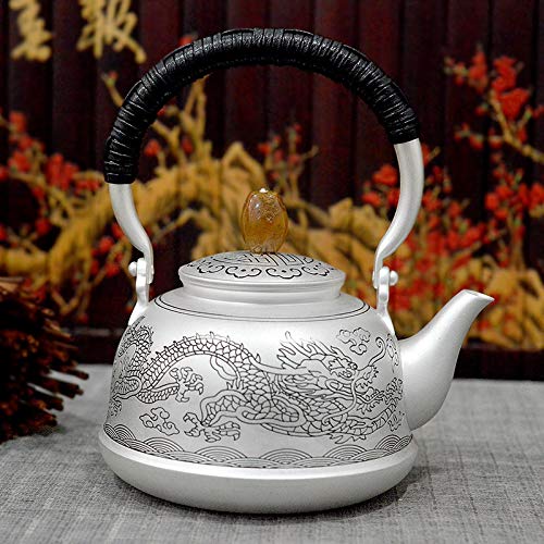 No-Branded Teiera d'Argento hkrstssxj Sterling Silver 999 Teiera Fatta a Mano Giapponese Tea Pot Laterale Maniglia Home… - immagine 4