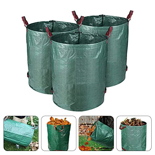 Cabilock 3Pcs Herbruikbare Tuin Afval Tas Yard Afval Tas Met Dual Handvatten Inklapbare Tuin Blad Mand Plant Prullenbak… - Image 4