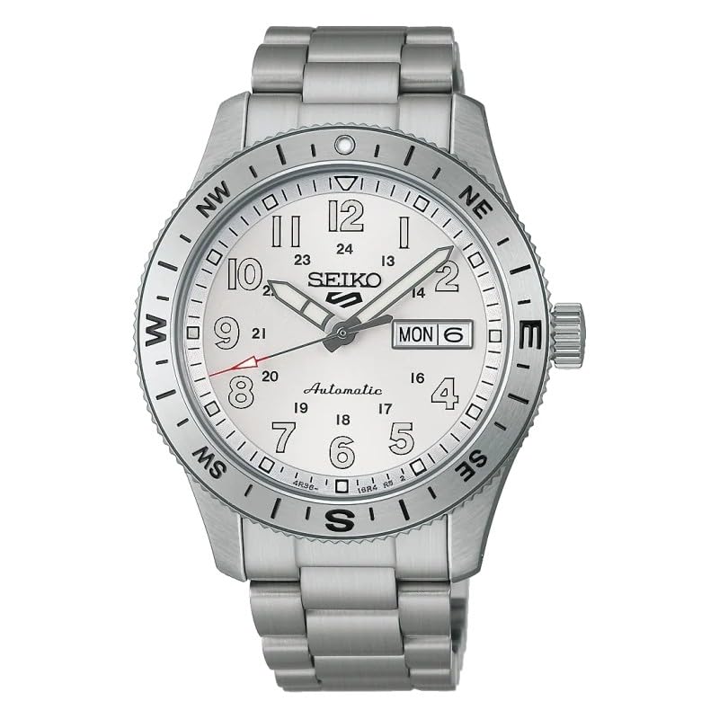 Seiko Automatische Uhr aus Stahl, sportlicher Stil, mit Tag und Datum, Modell HDB007K1