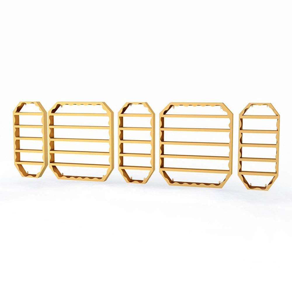 Expositor Metálico para Esmaltes De Uñas, Expositor De Pared De 6 Niveles, Resistente Al Agua Y Antioxidante, para Cosméticos Y Esmaltes, Dorado, E
