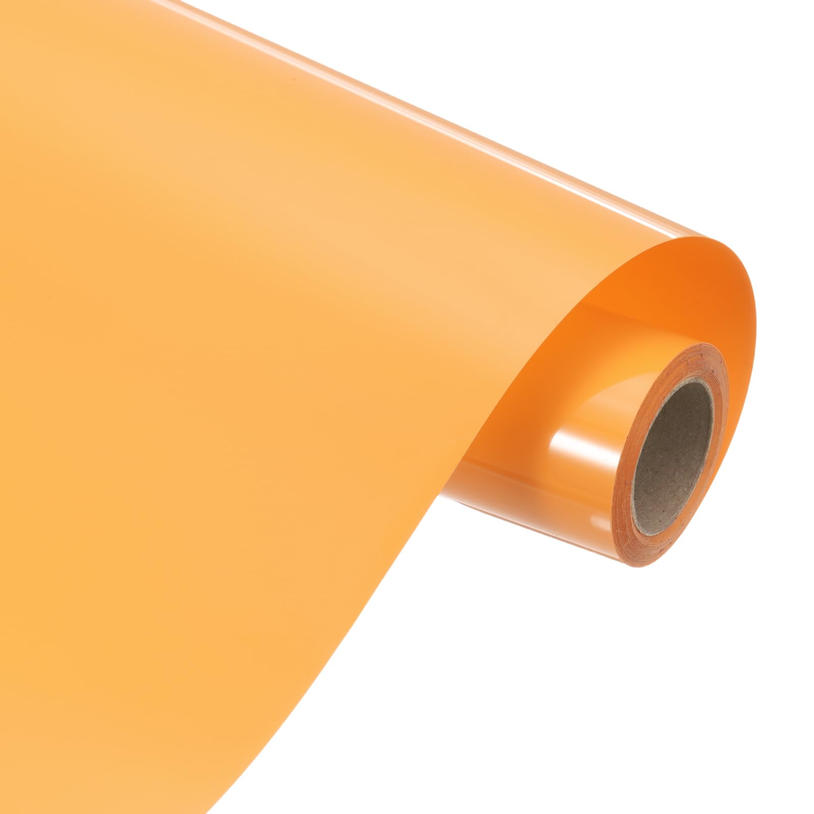 sourcing map Heat Transfer Vinyl Roll, 12" x 9.8ft HTV Iron on Transfer Vinyl for T-Shirts Craft Cutter Cutting Machine, Easy to Cut and Weed (Orange)