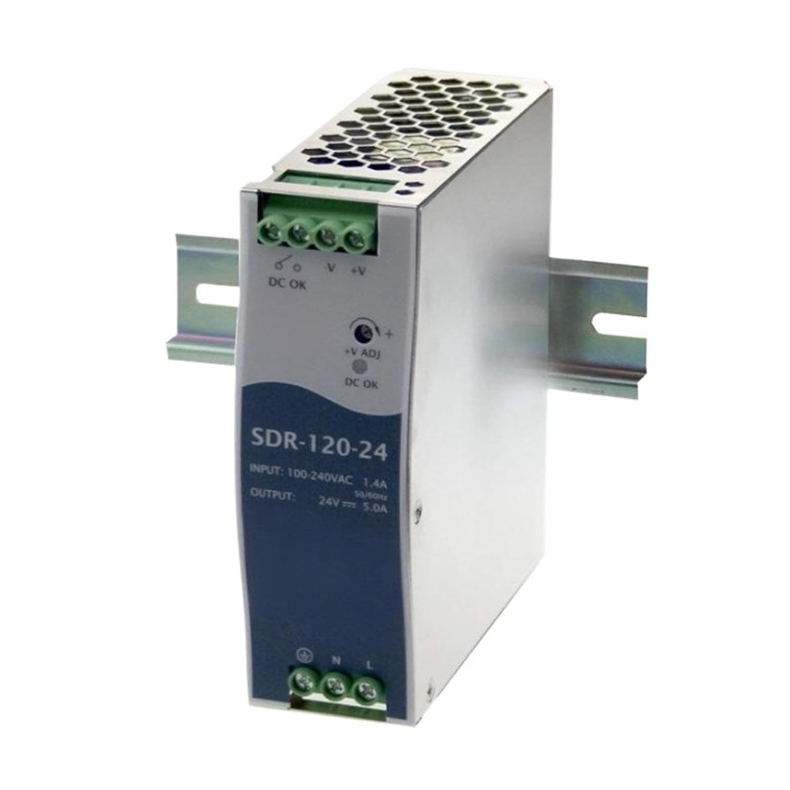 Alimentation électrique rail DIN SDR-120-24 à haute efficacité pour équipements de machines