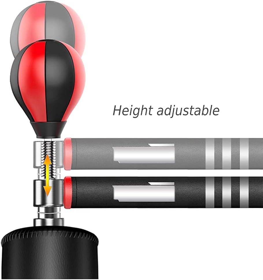 3 in 1 Punching Bags with Spinning Bar, Free Standing Boxing Set with Stable Base, Speed Bags for Kids Adults Martial Arts Training