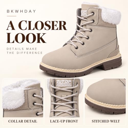 BKWHDAY Winter Boots for Women Snow Boot Waterproof Non Slip - image 9