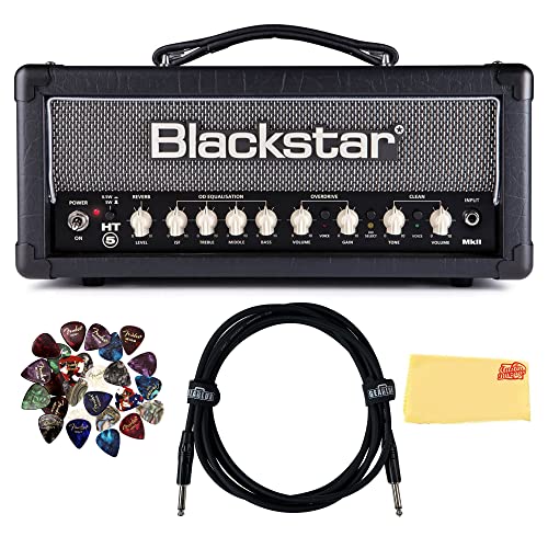 Blackstar HT-5RH MkII Guitar Amplifier Head Bundle with Instrument Cable, Picks, and Austin Bazaar Polishing Cloth