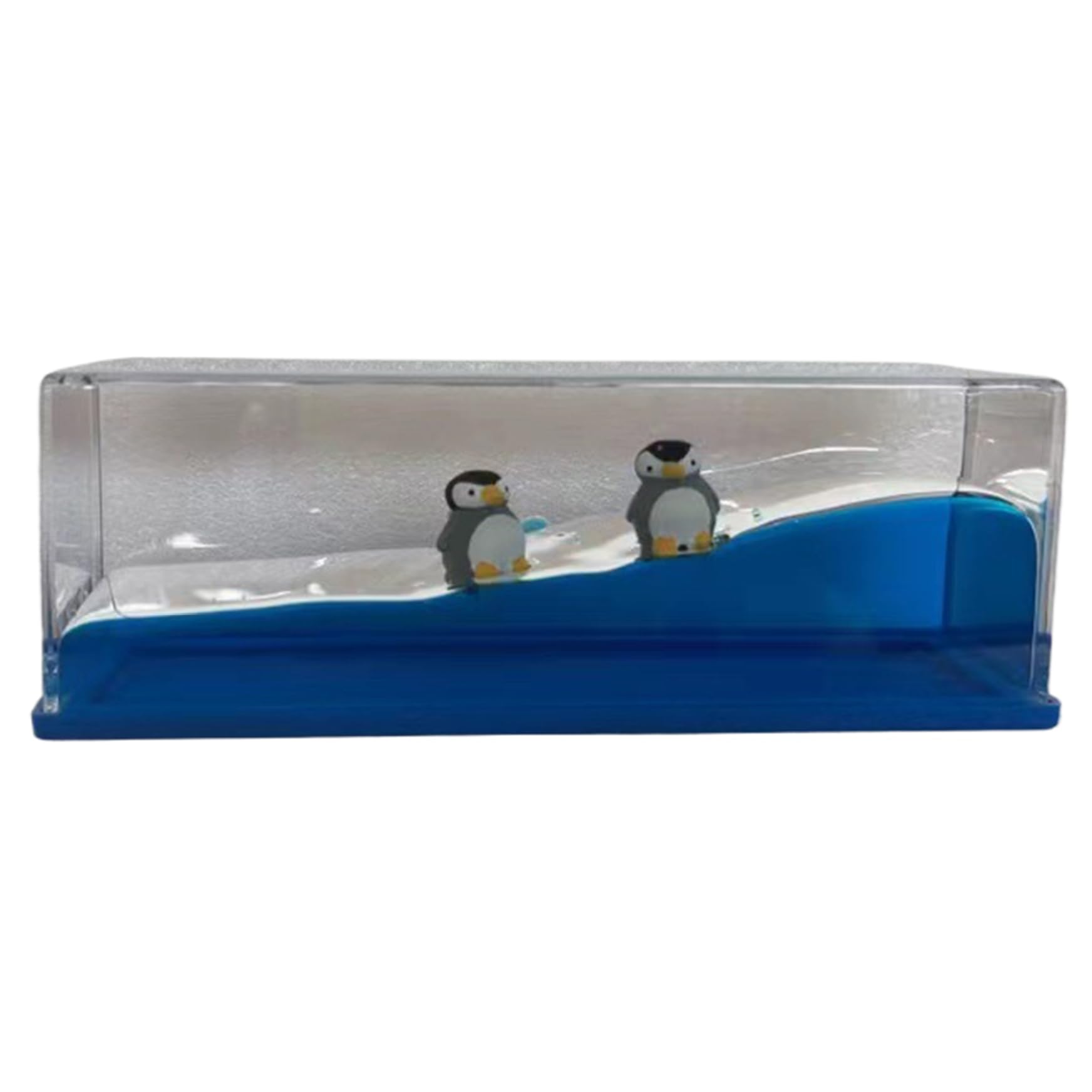 Fluid Drift Bottle Unsinkable Cute Penguin Decor Stress Relief Stable Desk Decor for Home Office Birthday Gift