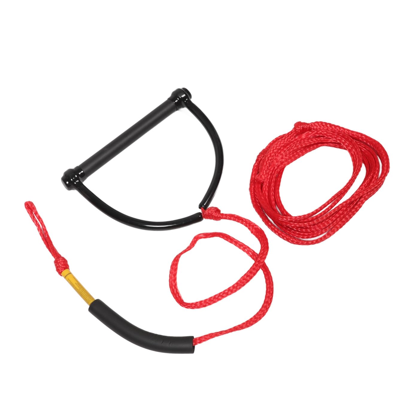 Cabilock Cuerda y Esquí Acuático Resistente al Desgaste Material PP Mango Cómodo Color Rojo Resistencia UV para Wakeboarding y Tubing