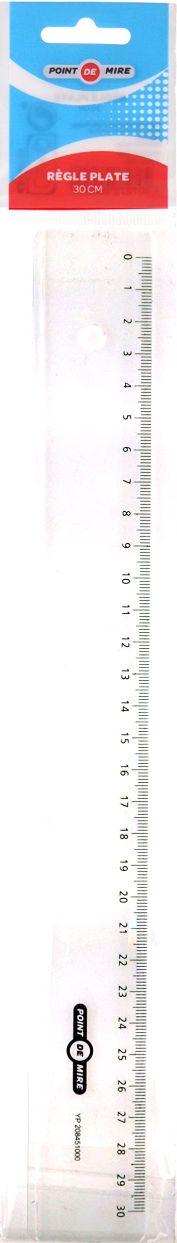 Crystal Flat Ruler 30 cm