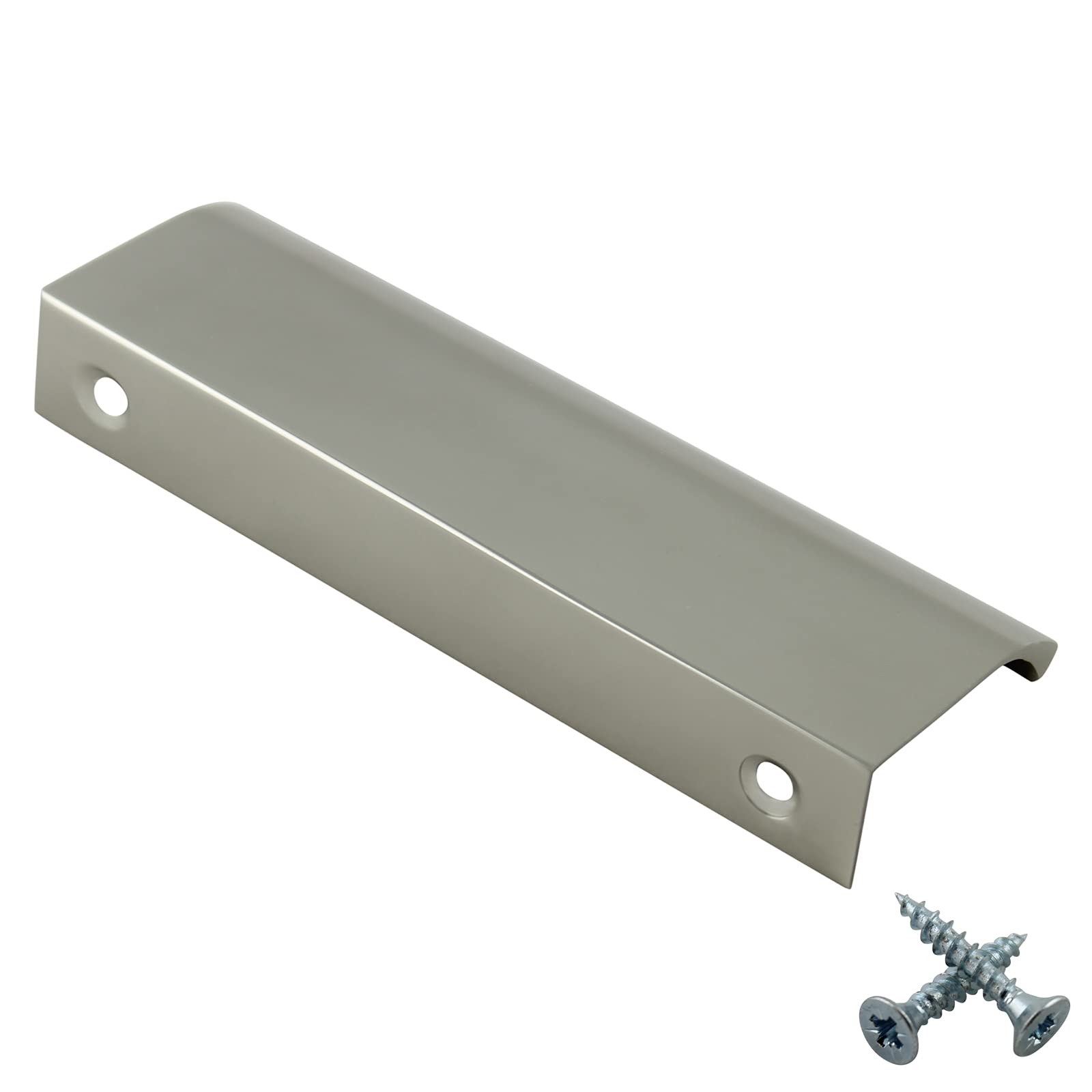M4TEC Bar Kitchen Cabinet Door Handles Cupboards Drawers Bedroom Furniture Concealed Finger Edge Pull Handle for Wardrobe & Bedroom Cabinet Hardware Chrome. VD3 Series: 96 mm Pack of 10 - Image 2