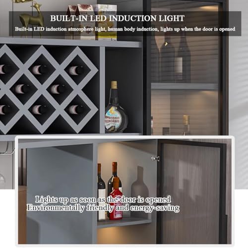Présentoir à vin diamant mural avec support verre flottant blanc - 5