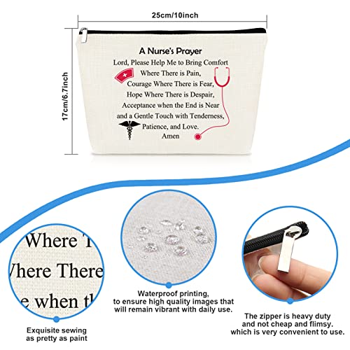 Nurse-Prayer-Gifts-Nurses-Makeup-Bag-Nurse-Student-Graduation-Gift-Religious-Gifts-for-Women-Cosmetic-Bag-Inspirational-Gifts-for-Nurse-RN-Christmas-Birthday-Nurse-Week-Gift-Travel-Toiletry-Pouch Nurse Prayer Gifts Nurses Makeup Bag Nurse Student Graduation Gift Religious Gifts for Women Cosmetic Bag Inspirational Gifts for Nurse RN Christmas Birthday Nurse Week Gift Travel Toiletry Pouch