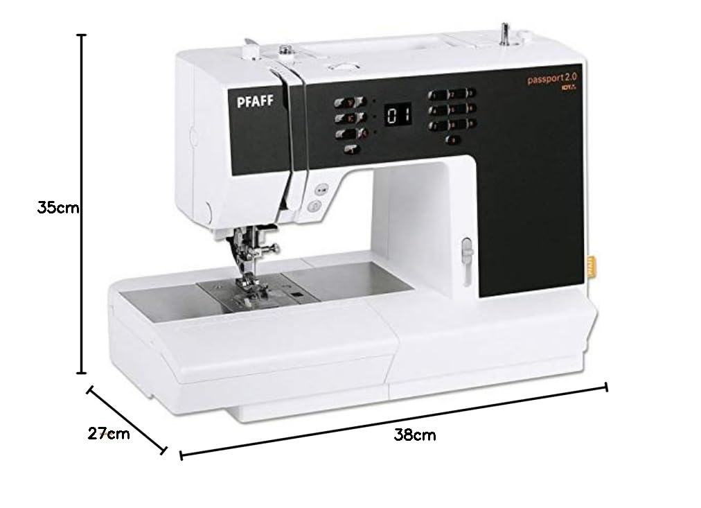 Pfaff Passport 2.0 - Macchina da cucire elettronica, professionale, cucito creativo, portatile