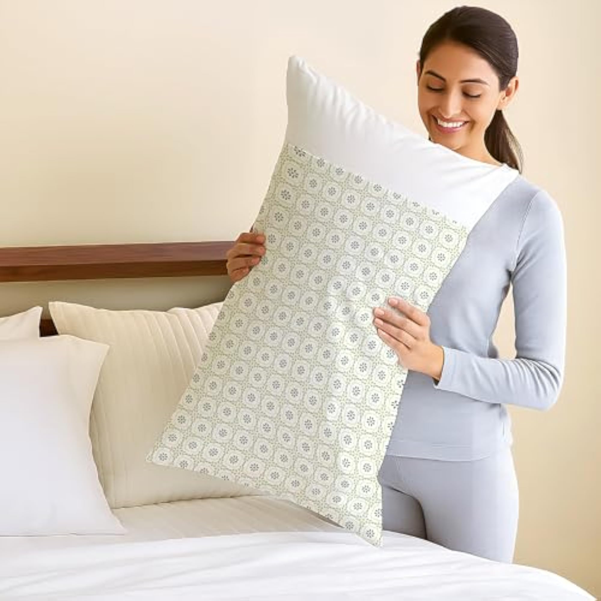100% Cotton Standard Size Pillow Covers, Set of 2